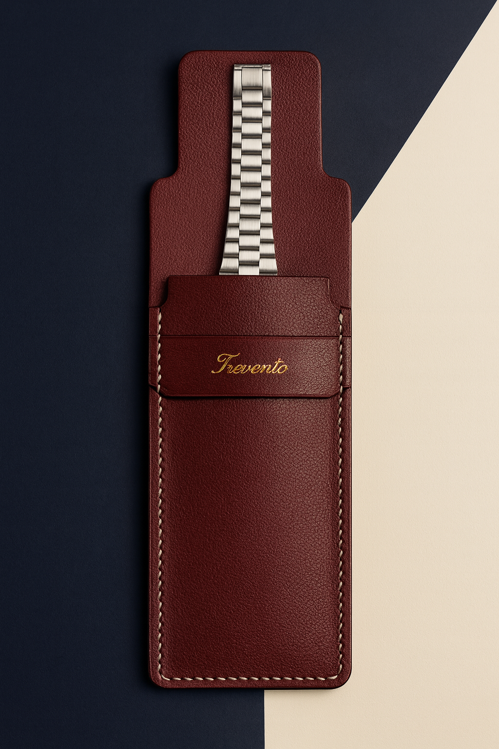 Trevento leather Etui - Burgundy