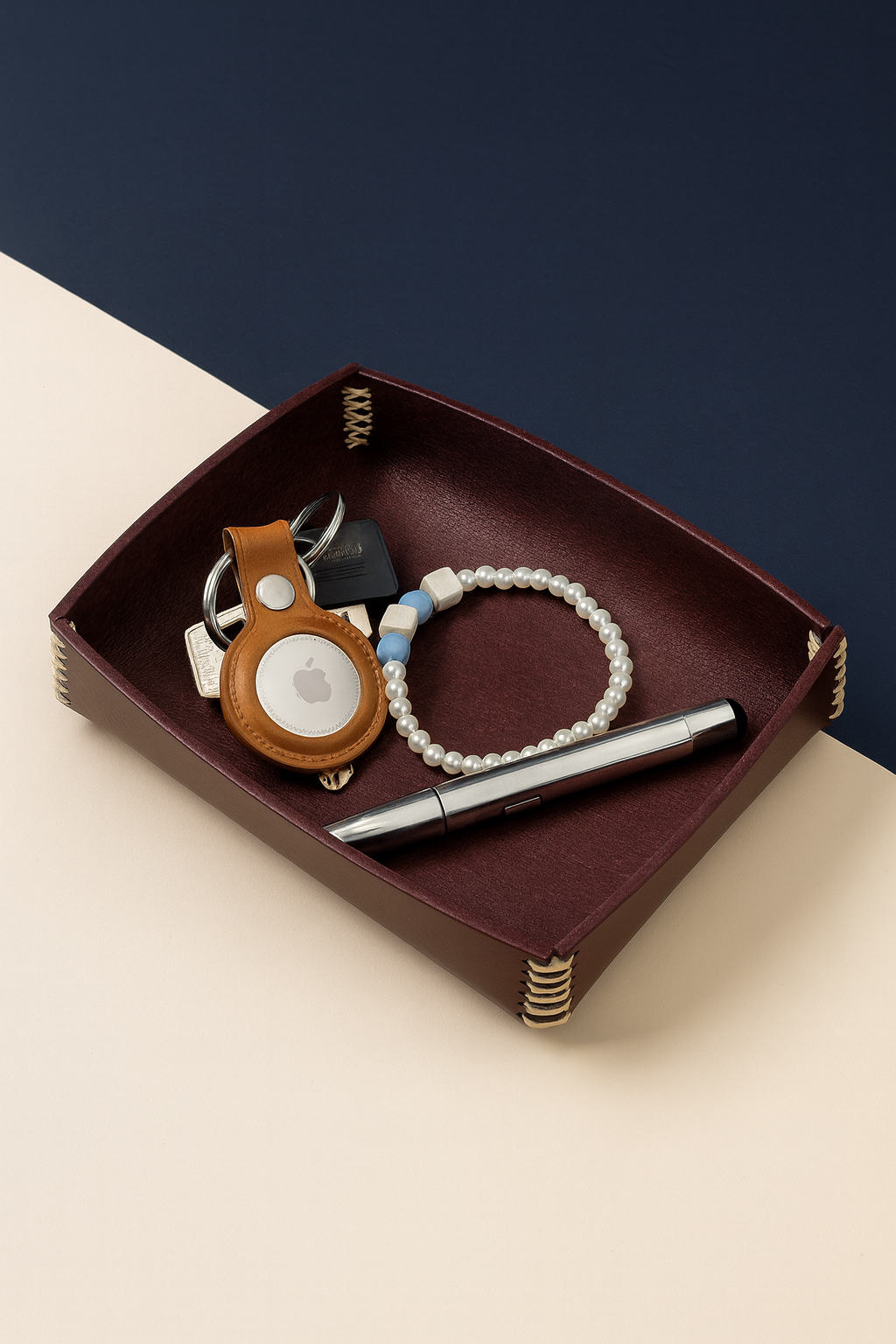 Trevento leather Key Tray