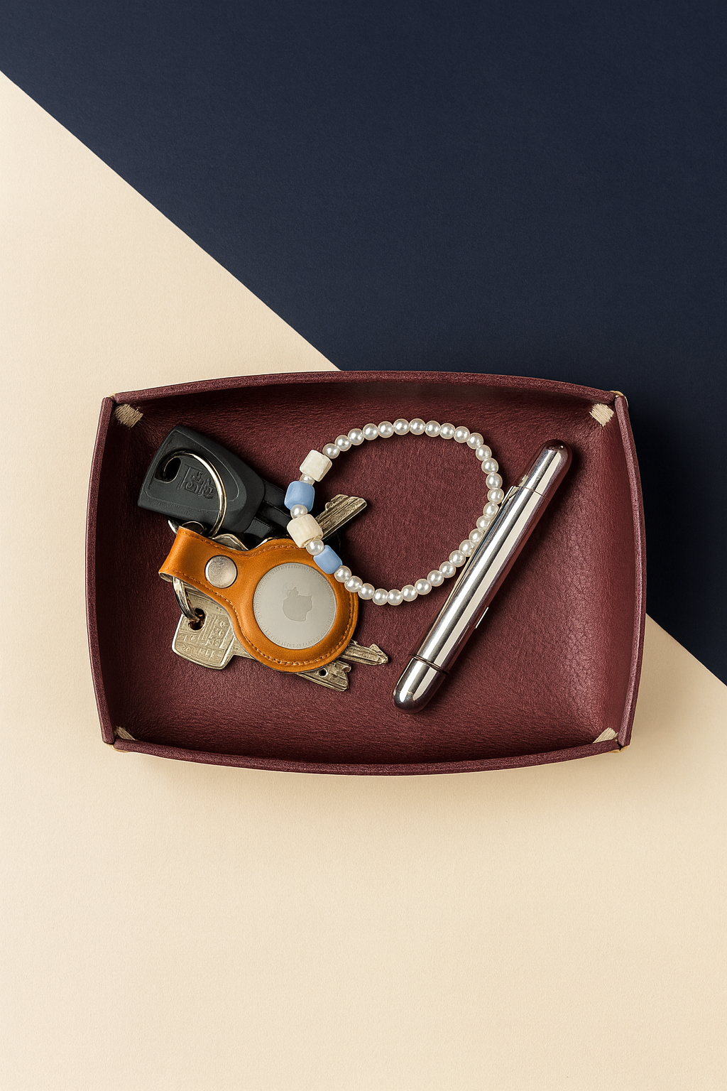 Trevento leather Key Tray