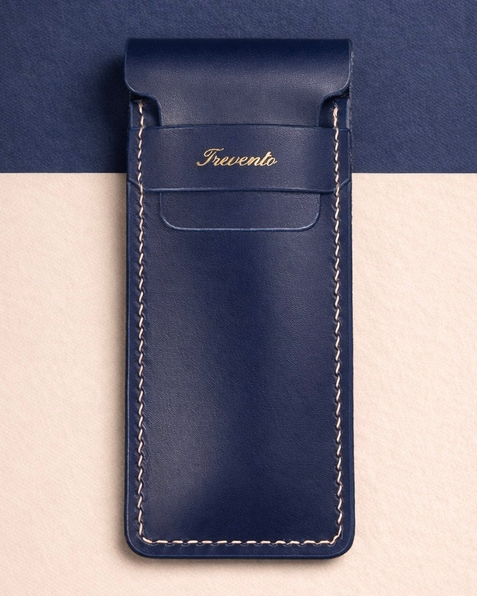 Trevento leather etui - Dark blue