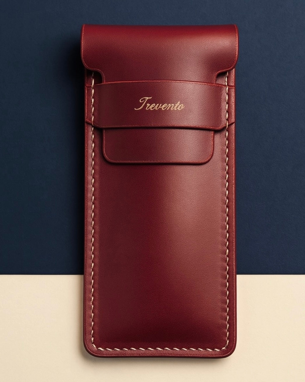 Trevento leather Etui - Burgundy